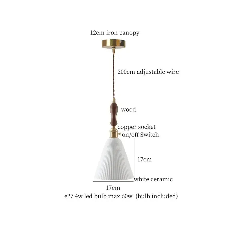 White textured glass and brass pendant light dining room ceramic led