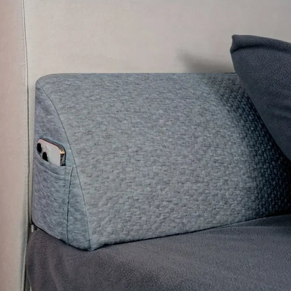 White textured headboard pillow wedge bedroom mattress gap filler