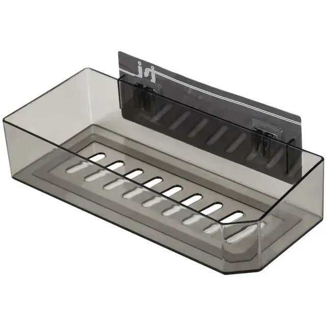 White & translucent magnetic bathroom shelves wall storage rack