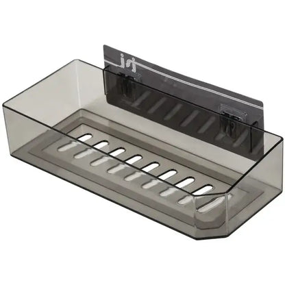 White & translucent magnetic bathroom shelves wall storage rack