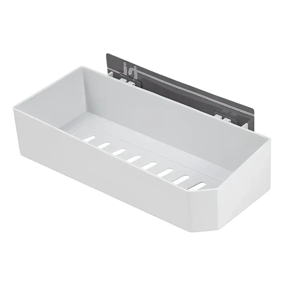 White & translucent magnetic bathroom shelves wall storage rack