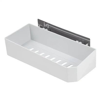 White & translucent magnetic bathroom shelves wall storage rack