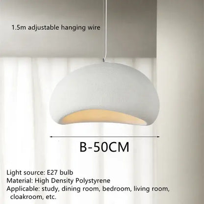 White wabi sabi triple dome pendant lamp dining room