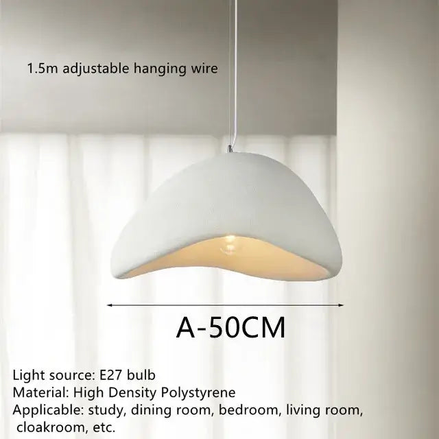 White wabi sabi triple dome pendant lamp dining room