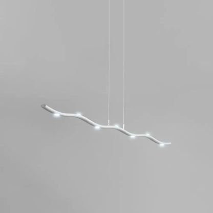 DecorBites™ White Wave Island Lighting Fixture with 5/7 Simple Style Heads, Warm/White Light