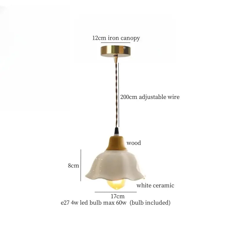 White woven rope ceramic led pendant light for kitchen dining room