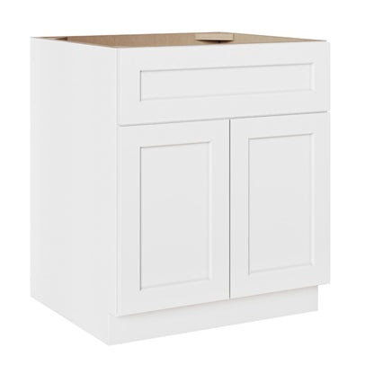 24 Inch White Shaker Single Sink Bathroom Vanity