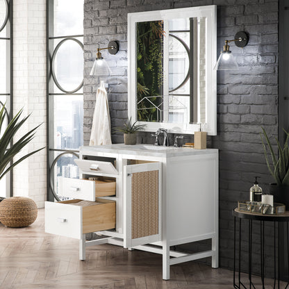 James Martin Addison 36" Single Bathroom Vanity, Glossy White