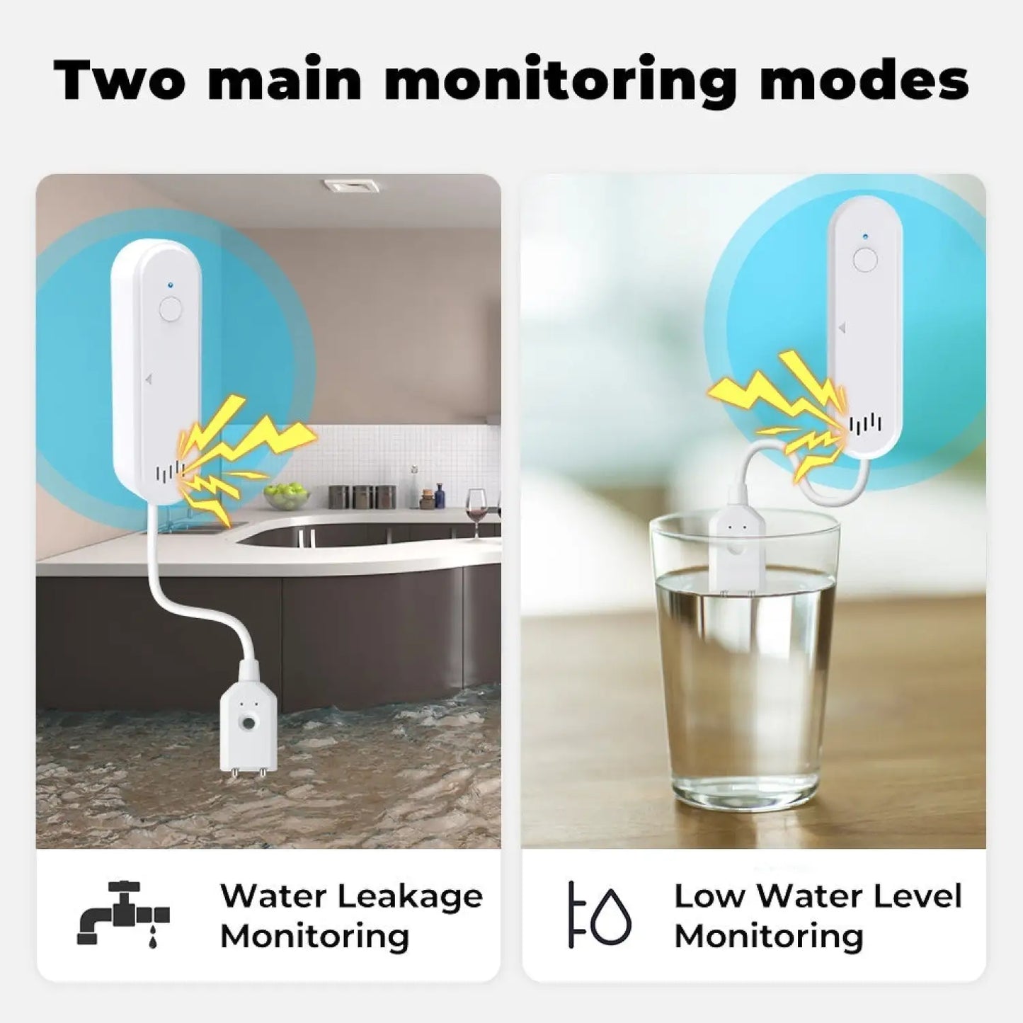 WiFi Water Level Sensor & Leakage Alarm for Home Security – Tuya Smart