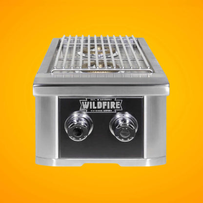 Wildfire Outdoor Living Ranch Pro 14-Inch Stainless Steel Double Side Burner [WFDBLSBRN-BSS/SS] (SAK64352)