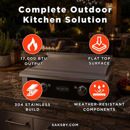Wildfire Outdoor Living Ranch Pro 30-Inch 304 Stainless Steel Griddle [WF-PRO30GRD-BSS/SS] (SAK18364)