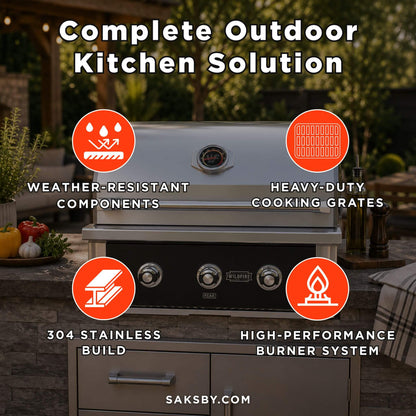 Wildfire Outdoor Living Ranch Pro 30-Inch 304 Stainless Steel Grill [WFPRO30G-BSS/SS] (SAK25374)