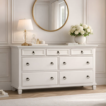 Winchester 7 Drawer Dresser, White