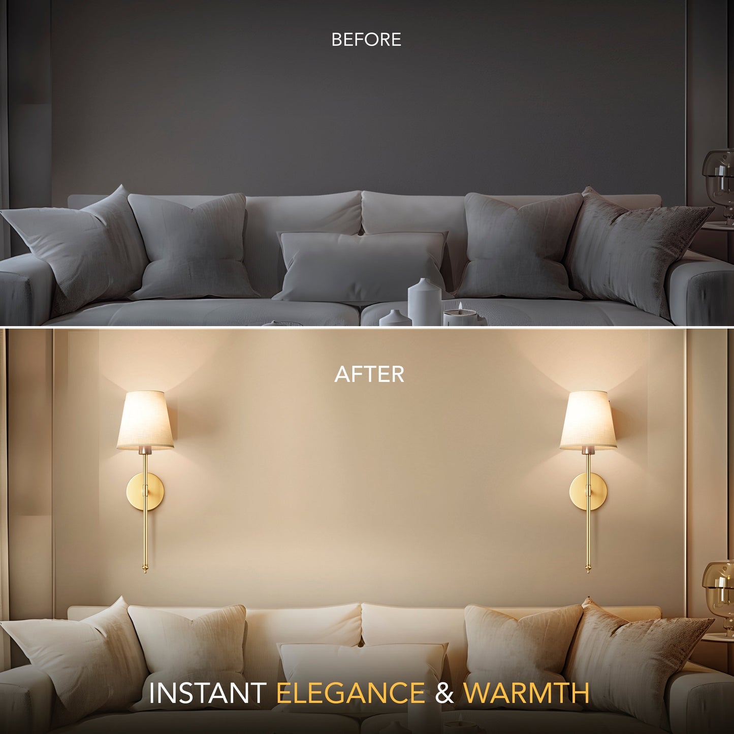 DecorBites™ WIRELESS WALL SCONCES (SET OF 2 )