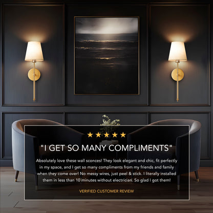 DecorBites™ WIRELESS WALL SCONCES (SET OF 2 )