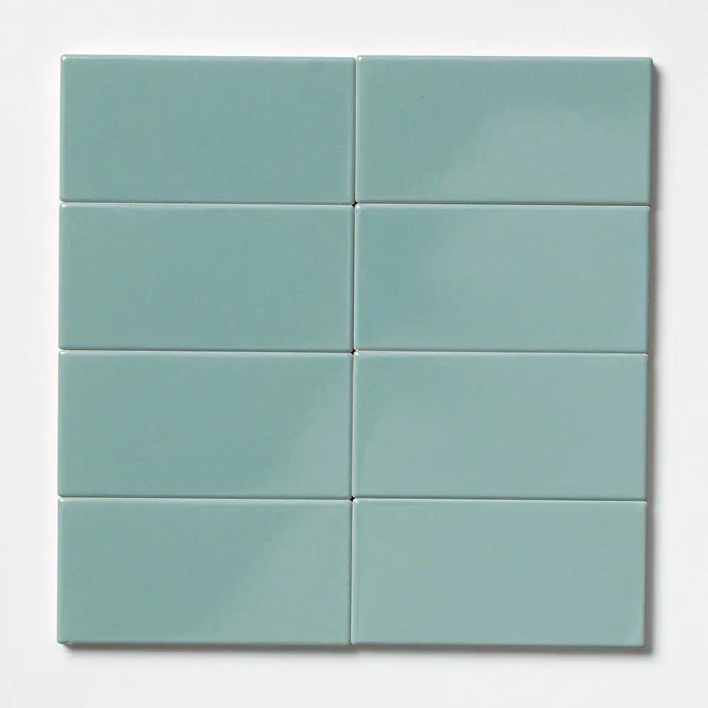 Sage Jade Glossy Subway Ceramic Tiles 3x6