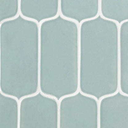 Sage Glossy Tear Field Ceramic Tiles 3 5/8x8