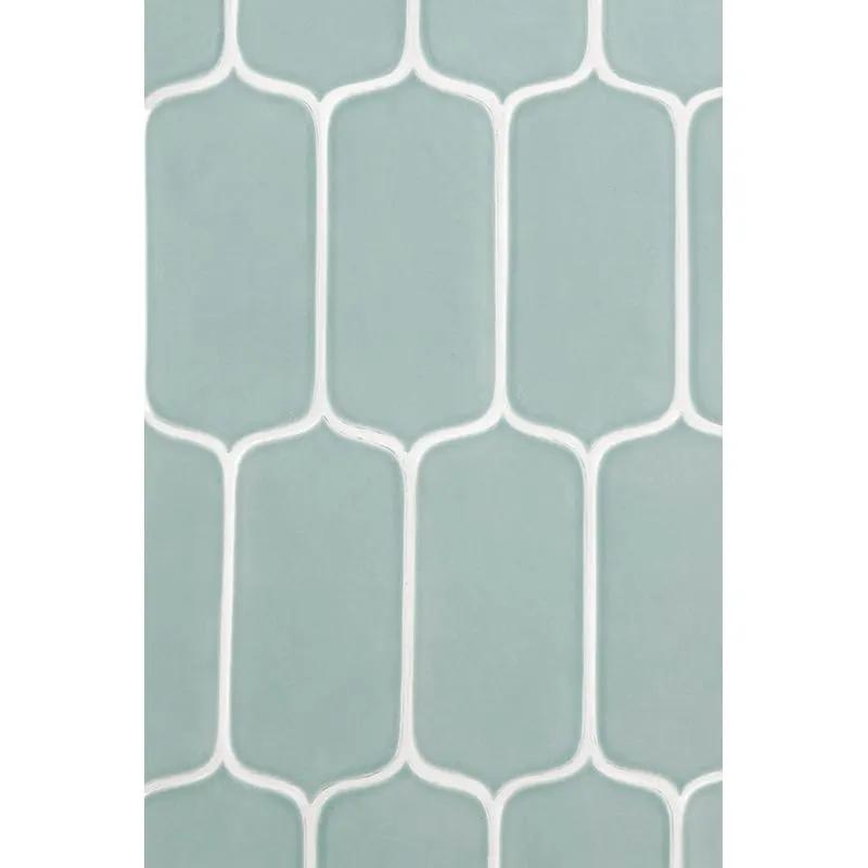 Sage Glossy Tear Field Ceramic Tiles 3 5/8x8
