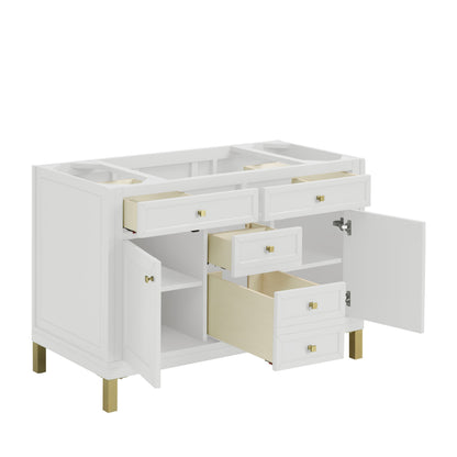 James Martin Chicago 48" Single Vanity Cabinet, Glossy White
