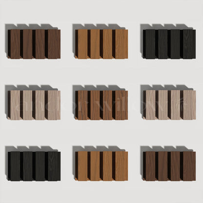 Exterior Wood-Look Composite Slat Panel Samples