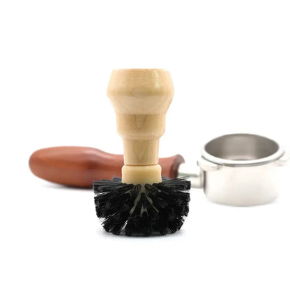 Wooden barista cleaning brush set kitchen espresso tools