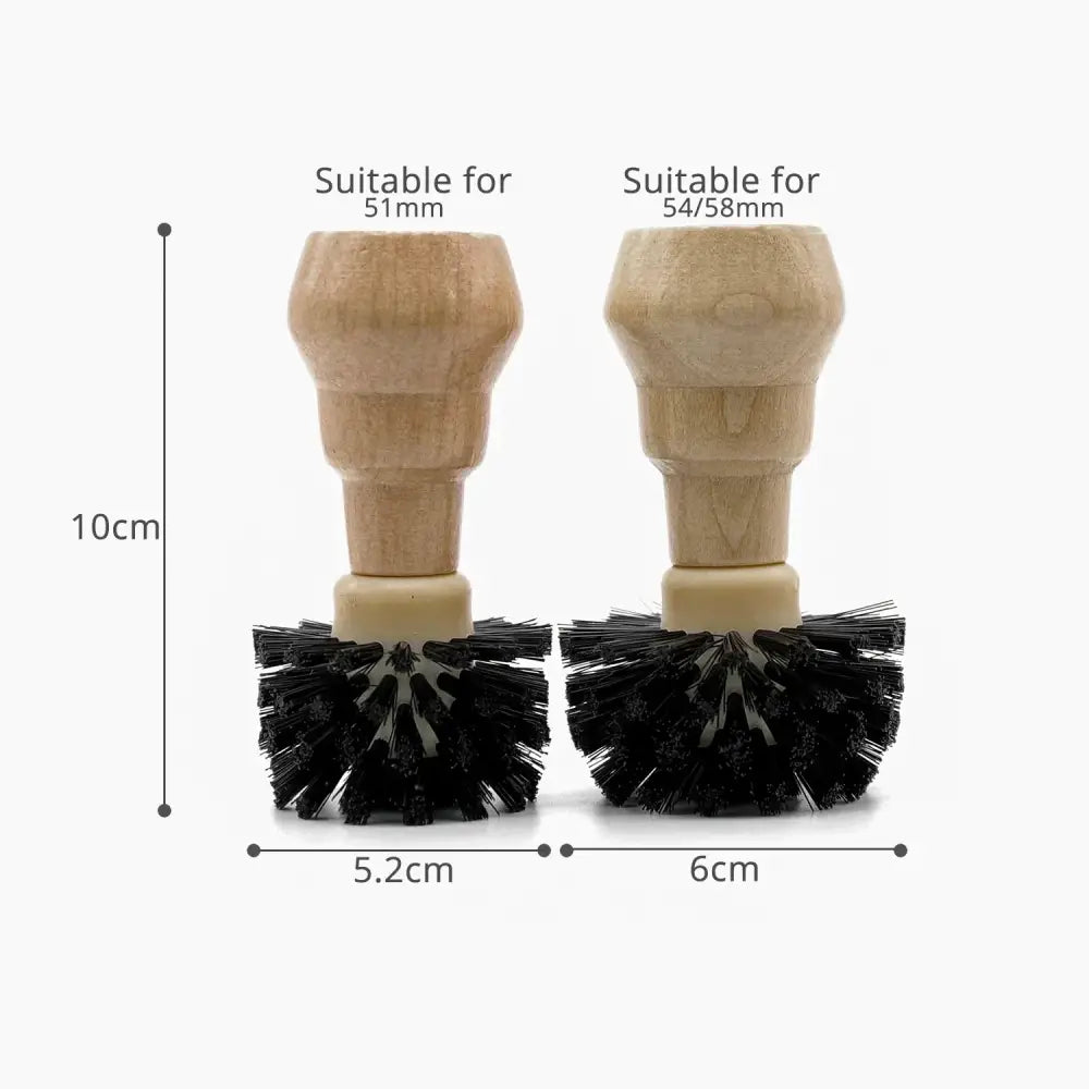 Wooden barista cleaning brush set kitchen espresso tools