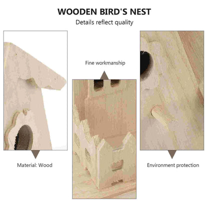 DecorBites™ Wooden Bird Nest Box Garden Decor