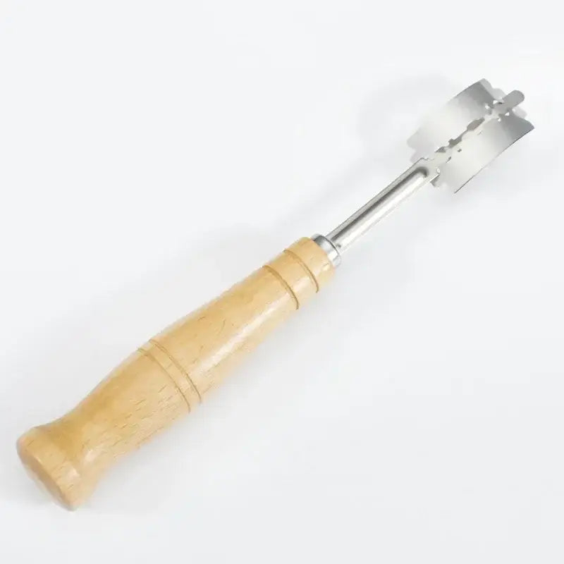 Wooden bread lame cutter with leather cover kitchen baking tool