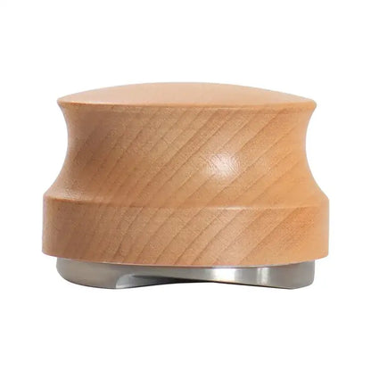Wooden espresso distributor tamper with stainless steel puck screen kitchen set