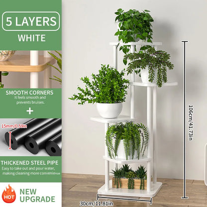 DecorBites™ Wooden Flower Plant Stand Shelf - 4/5/6 Tier