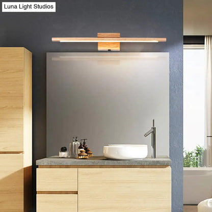 DecorBites™ Wooden Nordic LED Vanity Sconce - Stick Shaped Wall Lighting in Beige