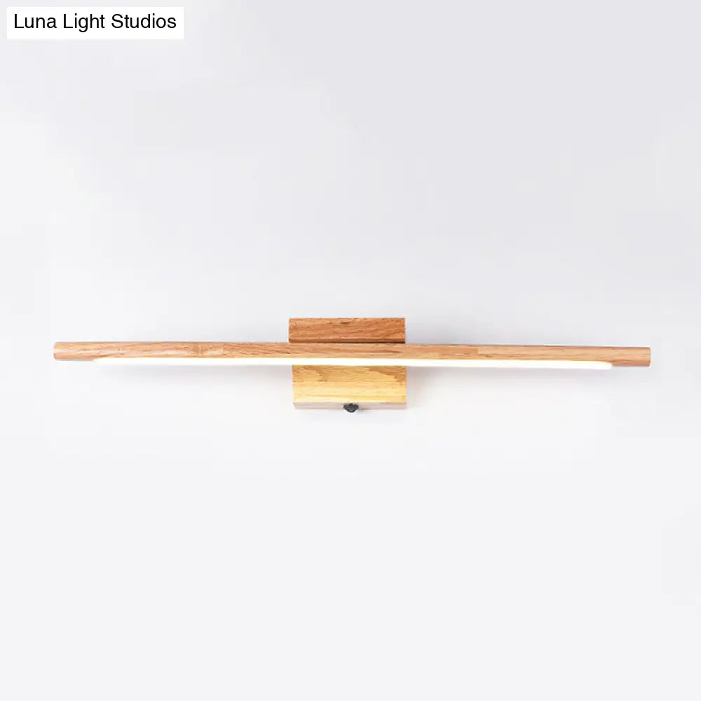 DecorBites™ Wooden Nordic LED Vanity Sconce - Stick Shaped Wall Lighting in Beige