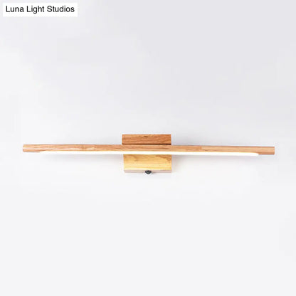 DecorBites™ Wooden Nordic LED Vanity Sconce - Stick Shaped Wall Lighting in Beige