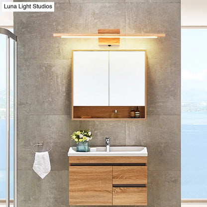 DecorBites™ Wooden Nordic LED Vanity Sconce - Stick Shaped Wall Lighting in Beige