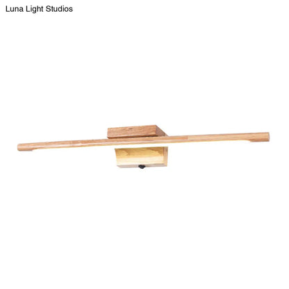 DecorBites™ Wooden Nordic LED Vanity Sconce - Stick Shaped Wall Lighting in Beige