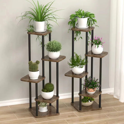 DecorBites™ Wooden Plant Stand Shelf Tiered Flower Pot Display
