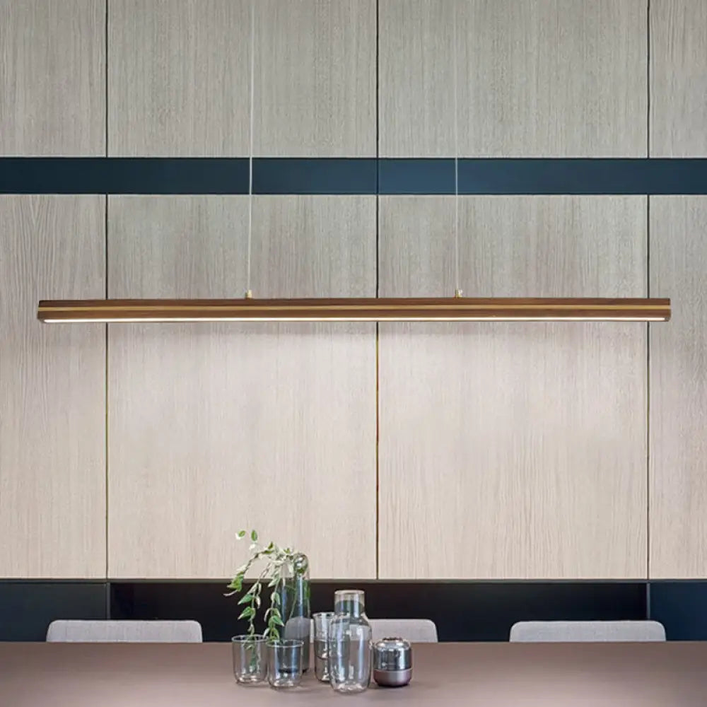 DecorBites™ Woodwork Island Pendant Light - Modern Minimalism for Dining Table
