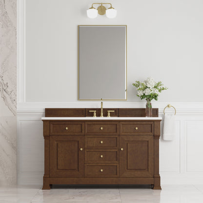 James Martin Brookfield 60" Single Bathroom Vanity, Honey Oak