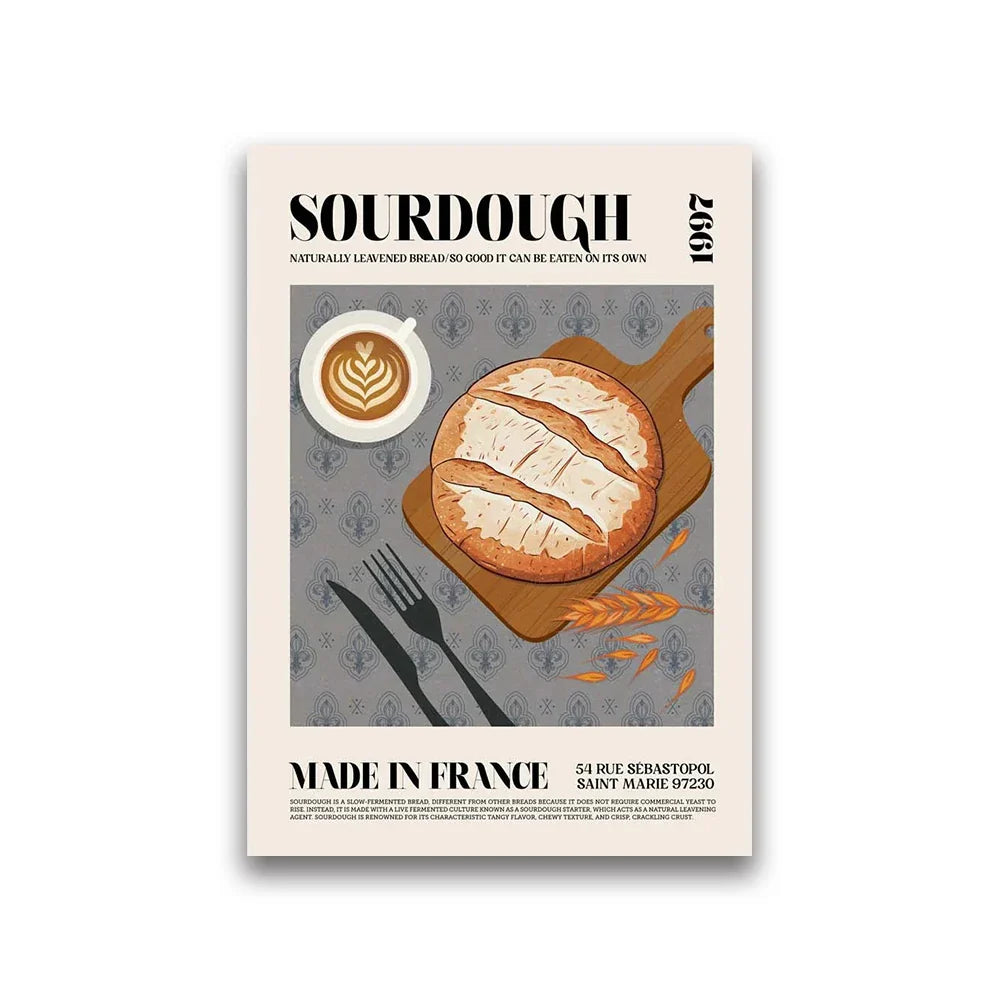 DecorBites™ World Cuisine Canvas Print for Home Wall Decor