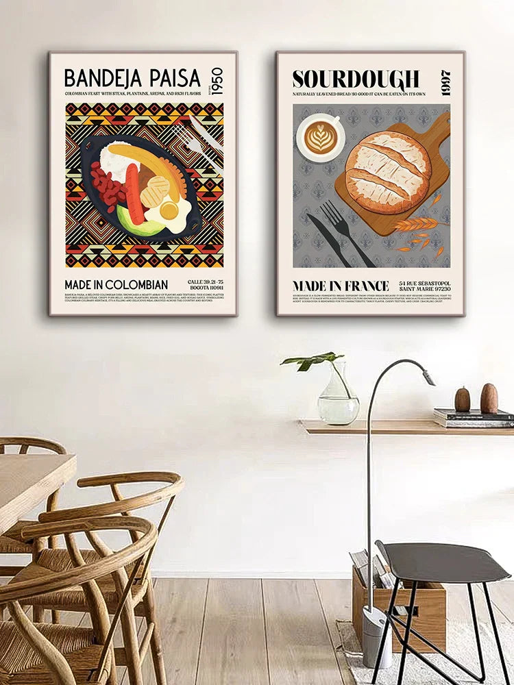 DecorBites™ World Cuisine Food Canvas Print - Wall Decor