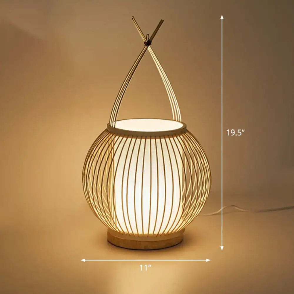 Woven bamboo single restaurant nightstand light bedroom lantern