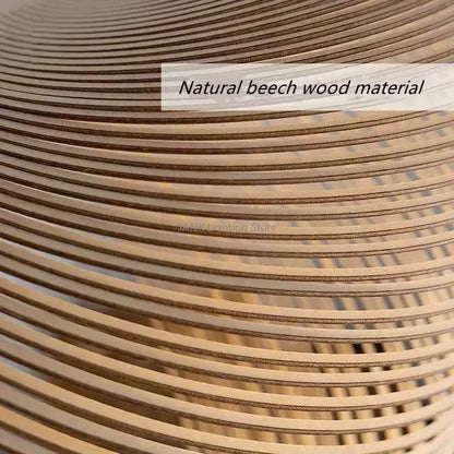Woven birch wood led pendant lamp dining room art lighting