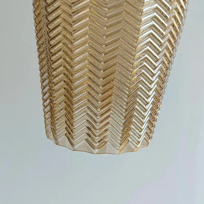 Woven gold glass pendant lights for kitchen and dining room