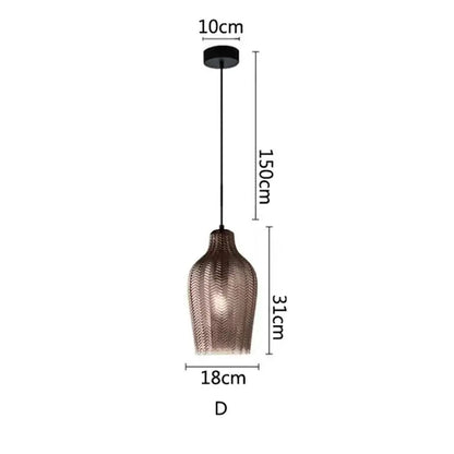 Woven gold glass pendant lights for kitchen and dining room