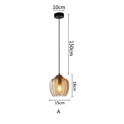 Woven gold glass pendant lights for kitchen and dining room