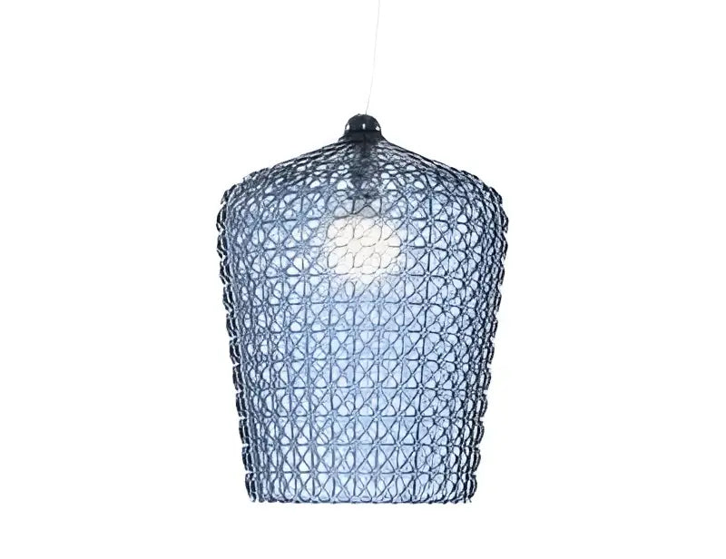 Woven white acrylic kabuki floor lamp for living room