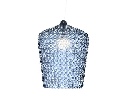 Woven white acrylic kabuki floor lamp for living room