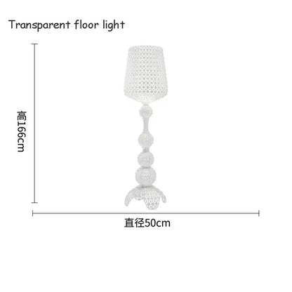 Woven white acrylic kabuki floor lamp for living room