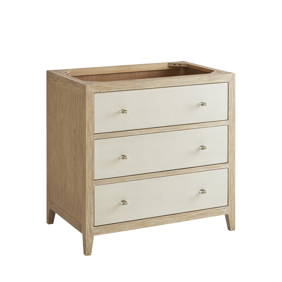 James Martin Celeste 36" Single Bathroom Vanity, Sunwashed Oak with Embossed Shagreen Drawer Fronts