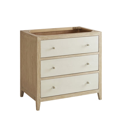 James Martin Celeste 36" Single Bathroom Vanity, Sunwashed Oak with Embossed Shagreen Drawer Fronts